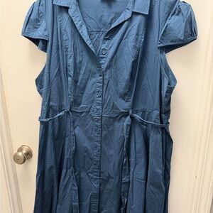 Fervour Women's Classic Blue Midi Dress